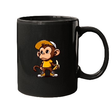 Discover Cool monkey with banana Mugs