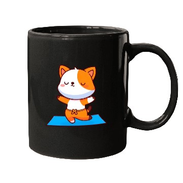 Discover Zen Kitty Yoga Mugs