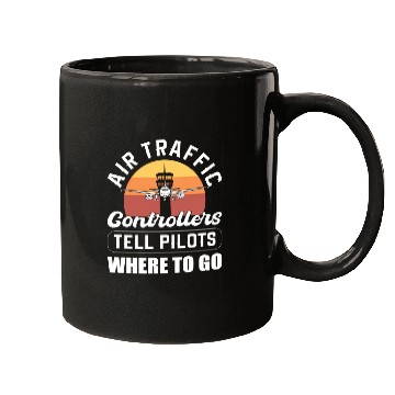 Discover Airplane Airfield Aviation Air Traffic Controller Mugs