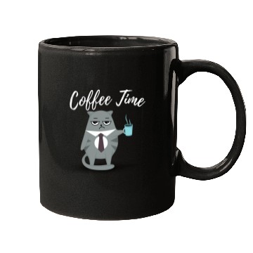 Discover Coffee Time Gift For Cat Lover Mugs
