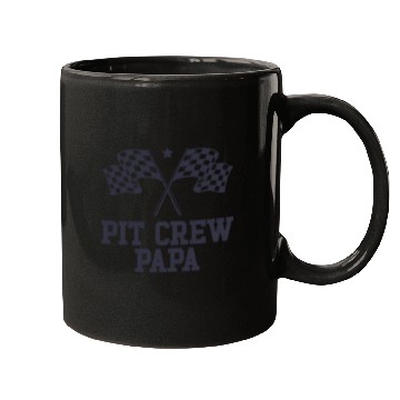 Discover Pit Crew Papa Racing Enthusiast Racer Birthday Mugs