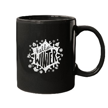 Discover Abstract Winter Snowflakes" Mugs