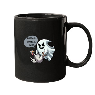 Discover Playful Ghost's Surprise Turkey Mugs