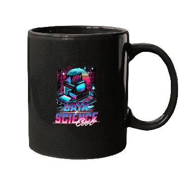 Discover Retro Neon Data Science Vibes 90s Mugs