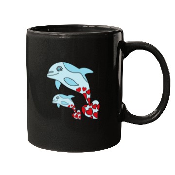 Discover The Endearing Dance of Dolphin Mom and Kid Mugs
