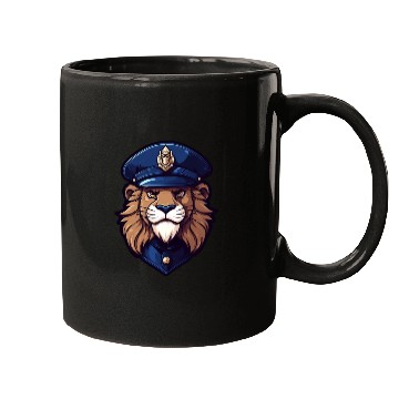 Discover Police lion Mugs