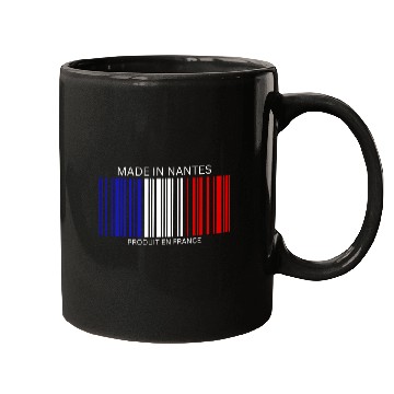Discover Nantes Barcode France Flag for French People Mugs