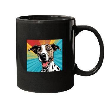 Discover Cute Colorful New Whippet Face Mugs