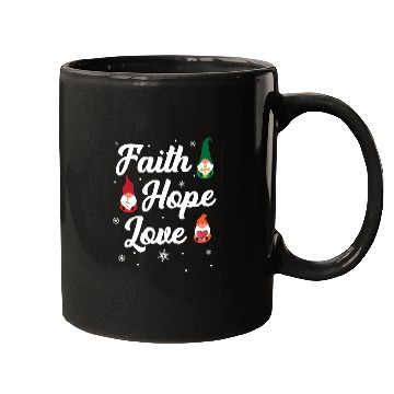 Discover Faith Hope Love Religious Family Christmas Gnome Mugs