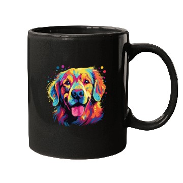 Discover Watercolor Colorful Golden Retriever Mugs