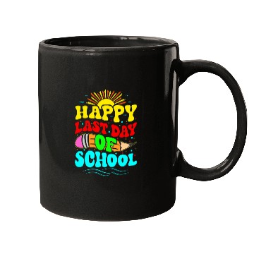Discover Happy Last Day Of School Teacher Students Groovy Mugs
