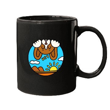 Discover Funny playful cartoon beagle Mugs