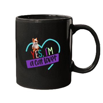 Discover YES, I'M A CAT LOVER, cat, space cat, Pet lovers Mugs