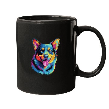 Discover Watercolor Colorful Australian Cattle Dog Mugs