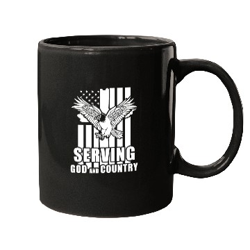 Discover Inspiring Christian Quote US Flag Eagle Patriotic Mugs