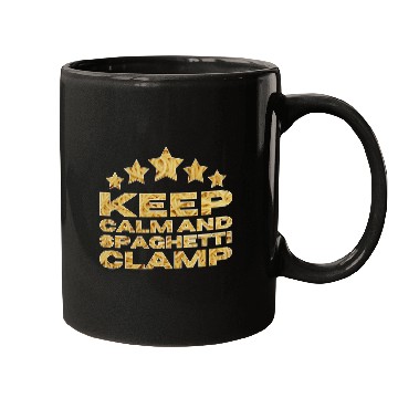 Discover Keep Calm And Spaghetti Clamp Mugs