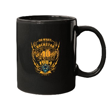 Discover 40th birthday 1984 Rock'n Roll forever gift Mugs