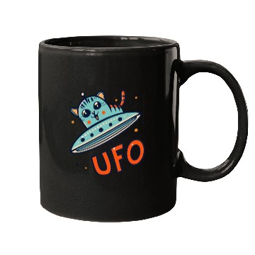Discover Robot Cat UFO Mugs
