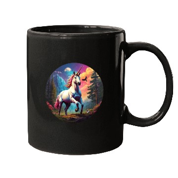 Discover Majestic Rainbow Unicorn Mugs