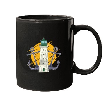 Discover Full moon ship anchor gift lighthouse Mugs