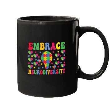 Discover embrace neurodiversity - Embrace ADHD Autism ASD Mugs