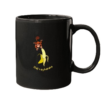 Discover Monkey and Banana funny animal Mugs