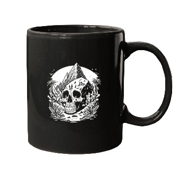 Discover Hiking Hike Skull Skull Nature Mugs