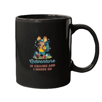 Discover Adventure Is Calling Youth Cute Moose Mugs
