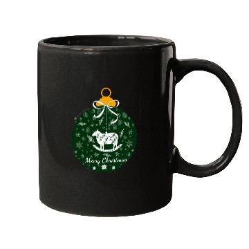 Discover Green Lamb Christmas Ornament Mugs