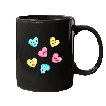 Discover Sweet Candy Hearts Valentines Day Mugs
