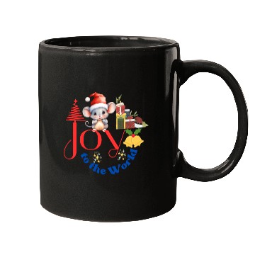 Discover Joy to the World Christmas combination art white Mugs