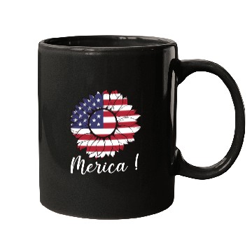 Discover Merica Sunflower Usa Flag Mugs