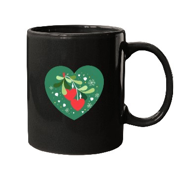 Discover Mistletoe Hearts Mugs