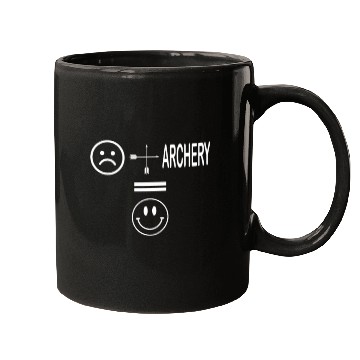 Discover Sad + Archery = Happy archer quote Mugs
