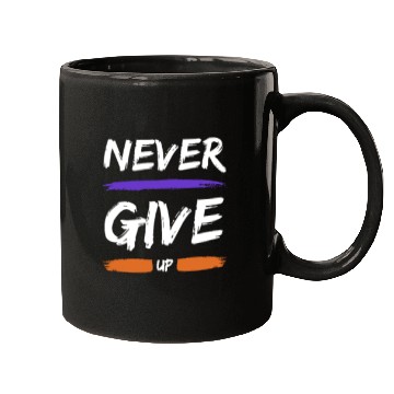 Discover Resilience Threads: Never Give Up Apparel Mugs