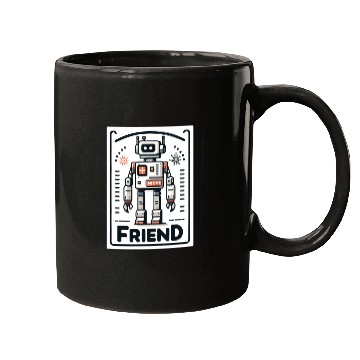 Discover Niche Friend Robot Artificial Intelligence Design Mugs