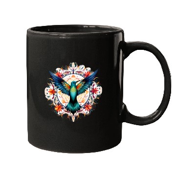 Discover Hummingbird Mandala Art Mugs
