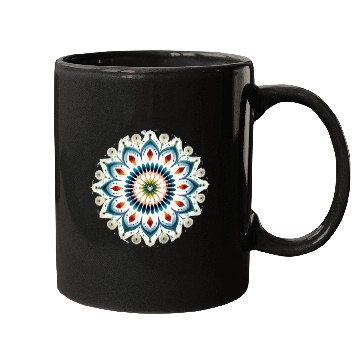 Discover Peacock Mandala Pattern Art Mugs