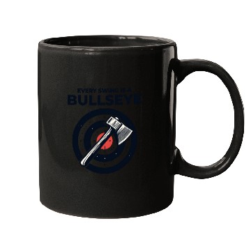 Discover Axe Throwing Axe Thrower Lumberjack Funny Bullseye Mugs