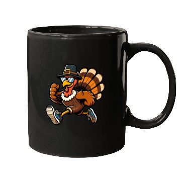 Discover Running Turkey- Turkey Trot Running Thanksgiving Mugs