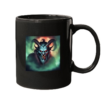 Discover Krampus in Green Fog Mugs