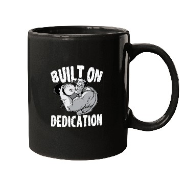 Discover Built On Dedication Weightlifting Workout Gym Mugs