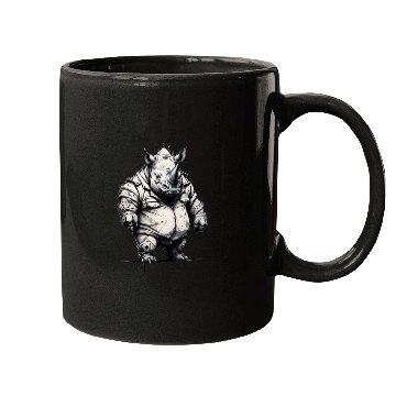Discover Combative Rhinoceros Mugs
