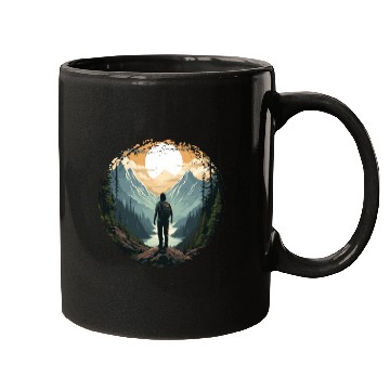 Discover Forest nature trekking adventure Mugs