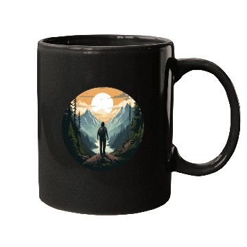 Discover Forest nature trekking adventure Mugs