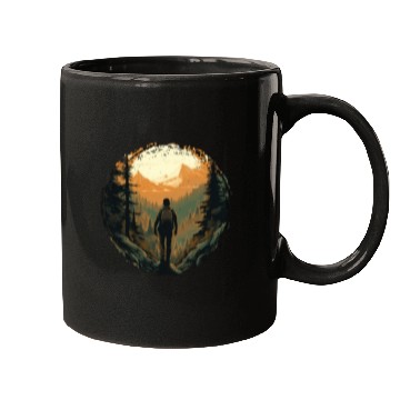 Discover Forest nature trekking adventure Mugs