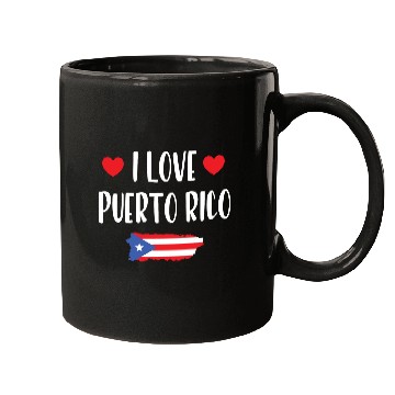Discover I Love Puerto Rico pride heart Mugs