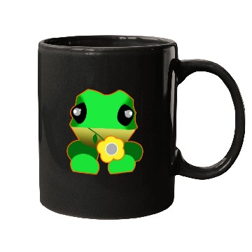 Discover Cute frog with flower Mugs