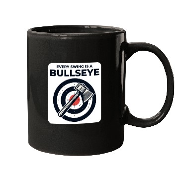 Discover Axe Throwing Axe Thrower Lumberjack Funny Bullseye Mugs