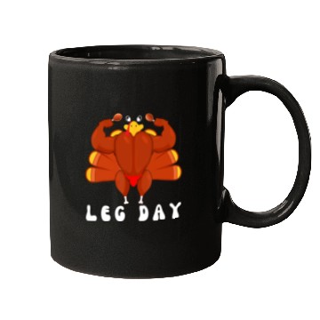 Discover Funny Turkey Workout Gym Leg Day BodyBuilding Mugs